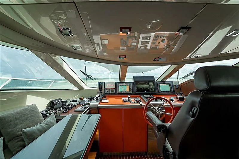 inside of a vehicle aboard ADAMO Yacht for Sale