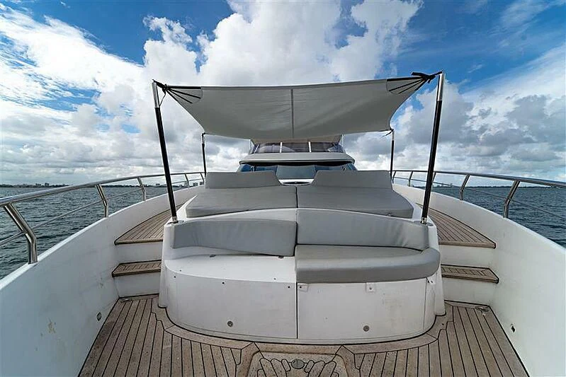 a boat on a deck aboard ADAMO Yacht for Sale