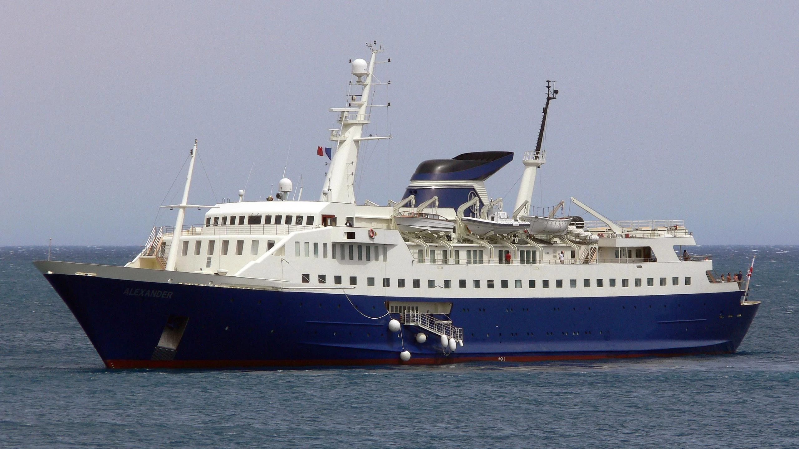 a large boat in the water aboard ALEXANDER Yacht for Sale