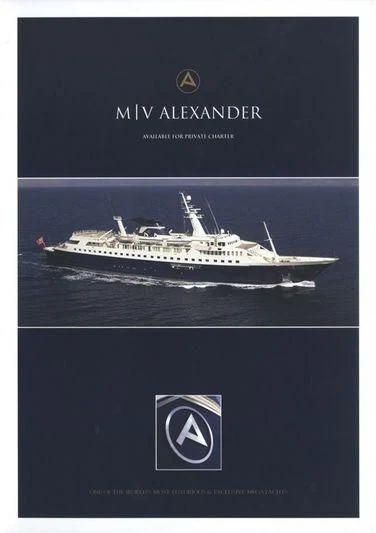 graphical user interface, website aboard ALEXANDER Yacht for Sale