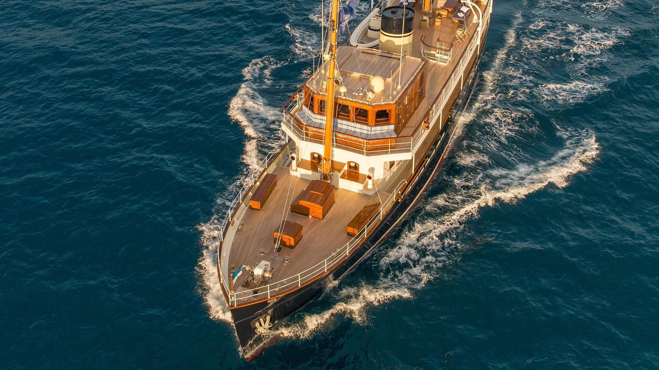 a ship on the water aboard TARANSAY Yacht for Sale