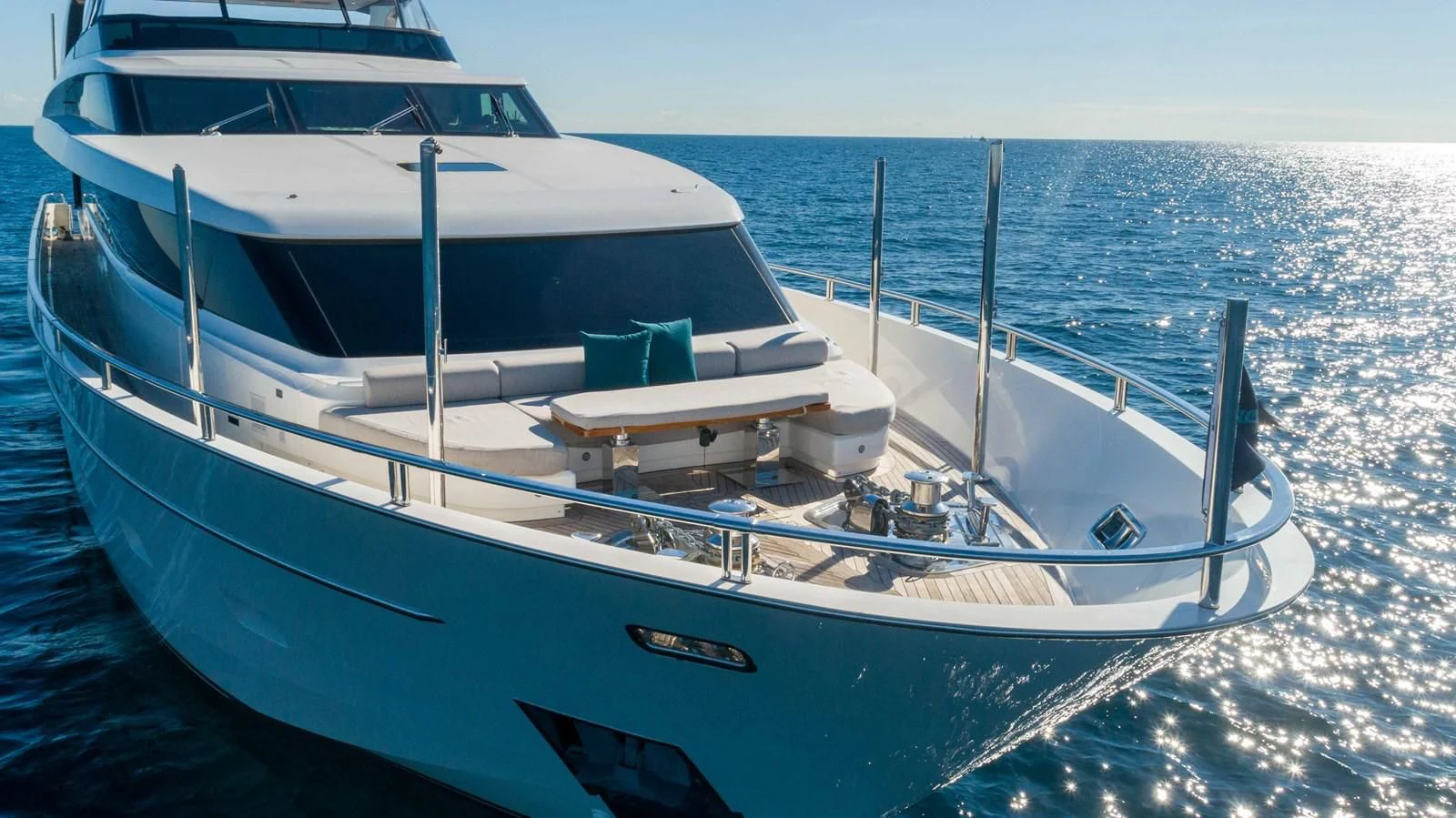 a boat on the water aboard 106 FLYBRIDGE Yacht for Sale
