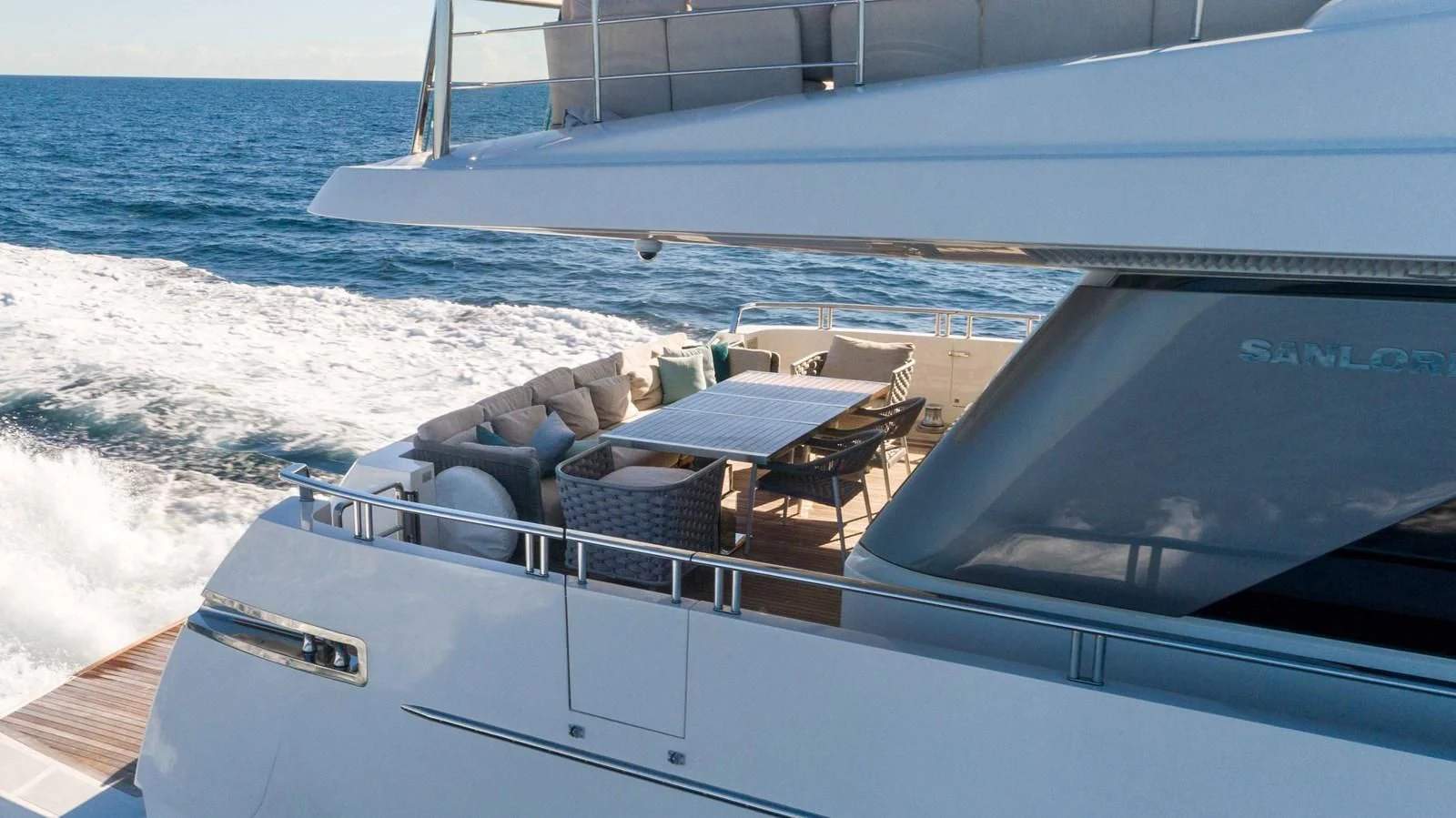 a boat on the water aboard 106 FLYBRIDGE Yacht for Sale