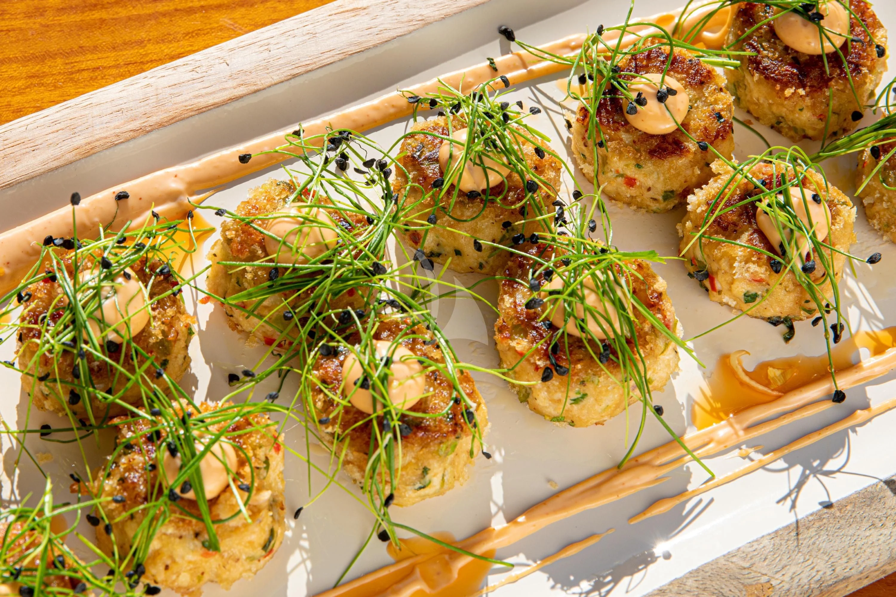 a plate of food aboard MARYBELLE Yacht for Sale