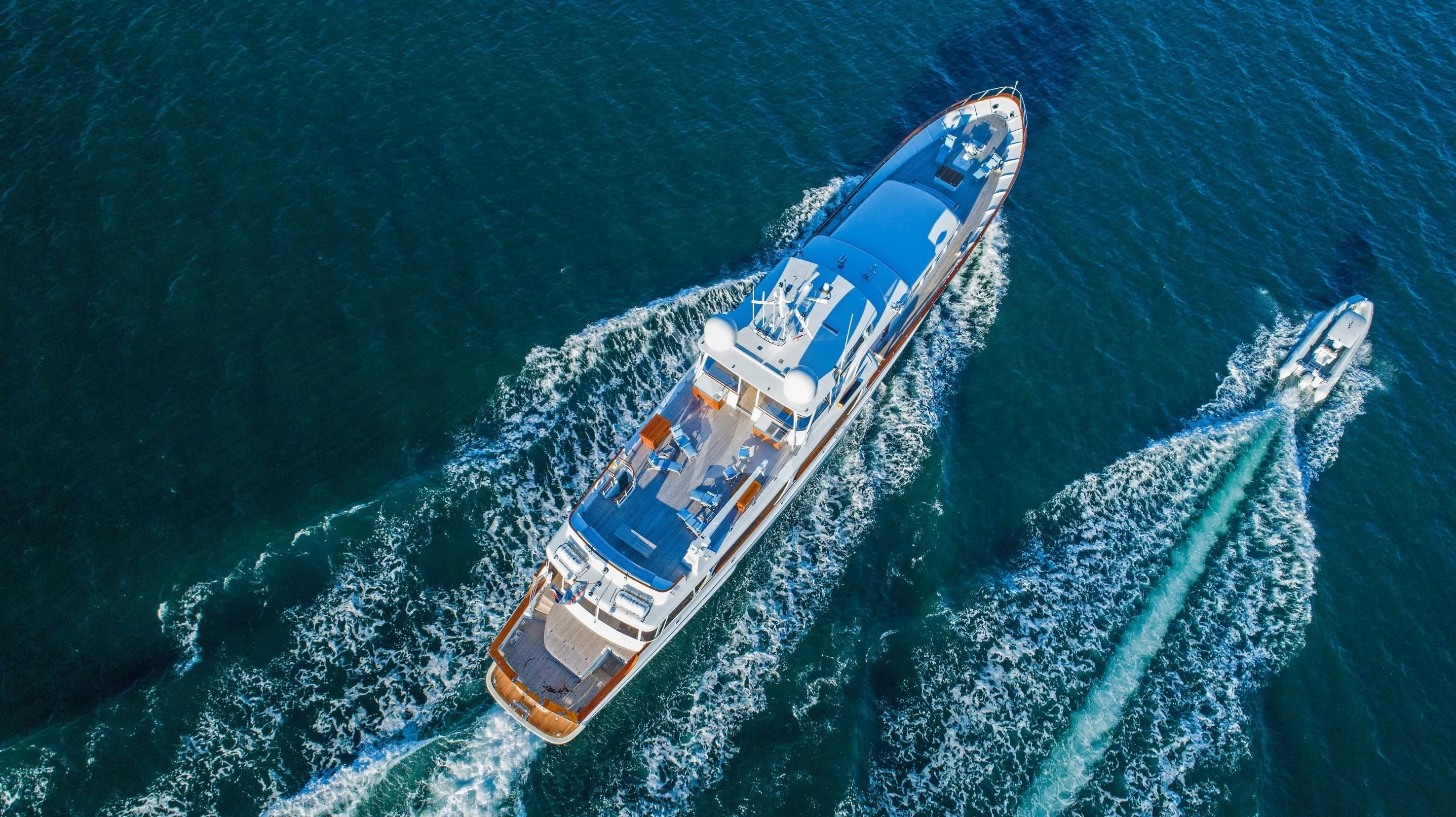 a ship in the water aboard MARYBELLE Yacht for Sale