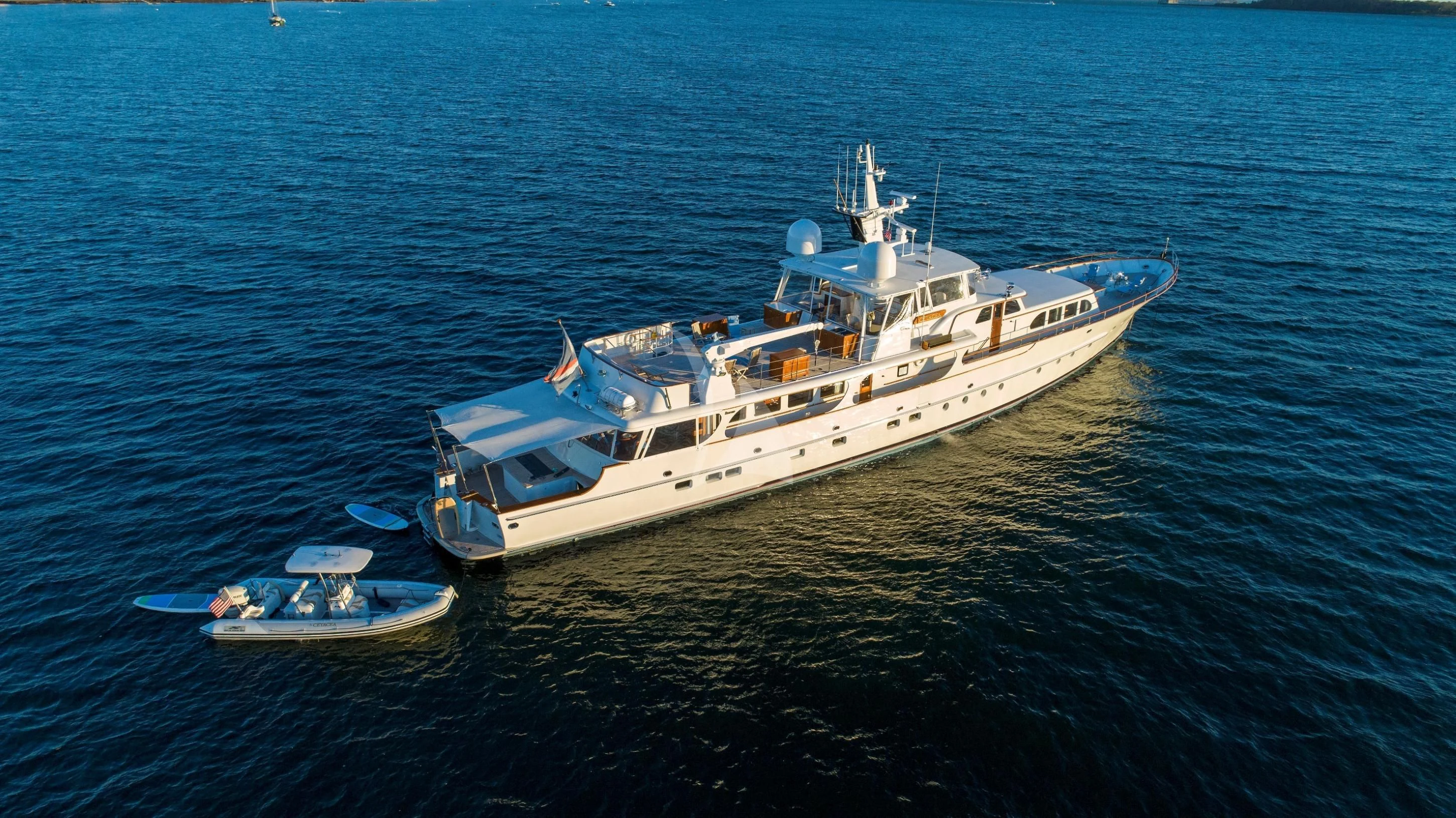 a ship in the water aboard MARYBELLE Yacht for Sale