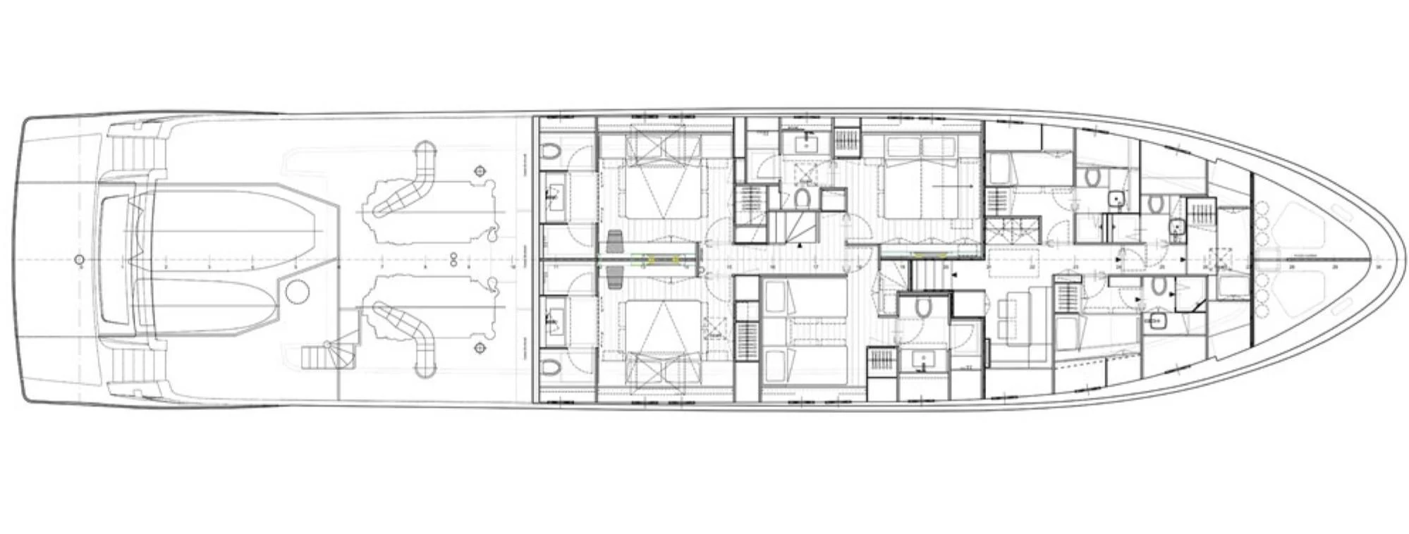 diagram, engineering drawing aboard ANDIAMO II Yacht for Sale