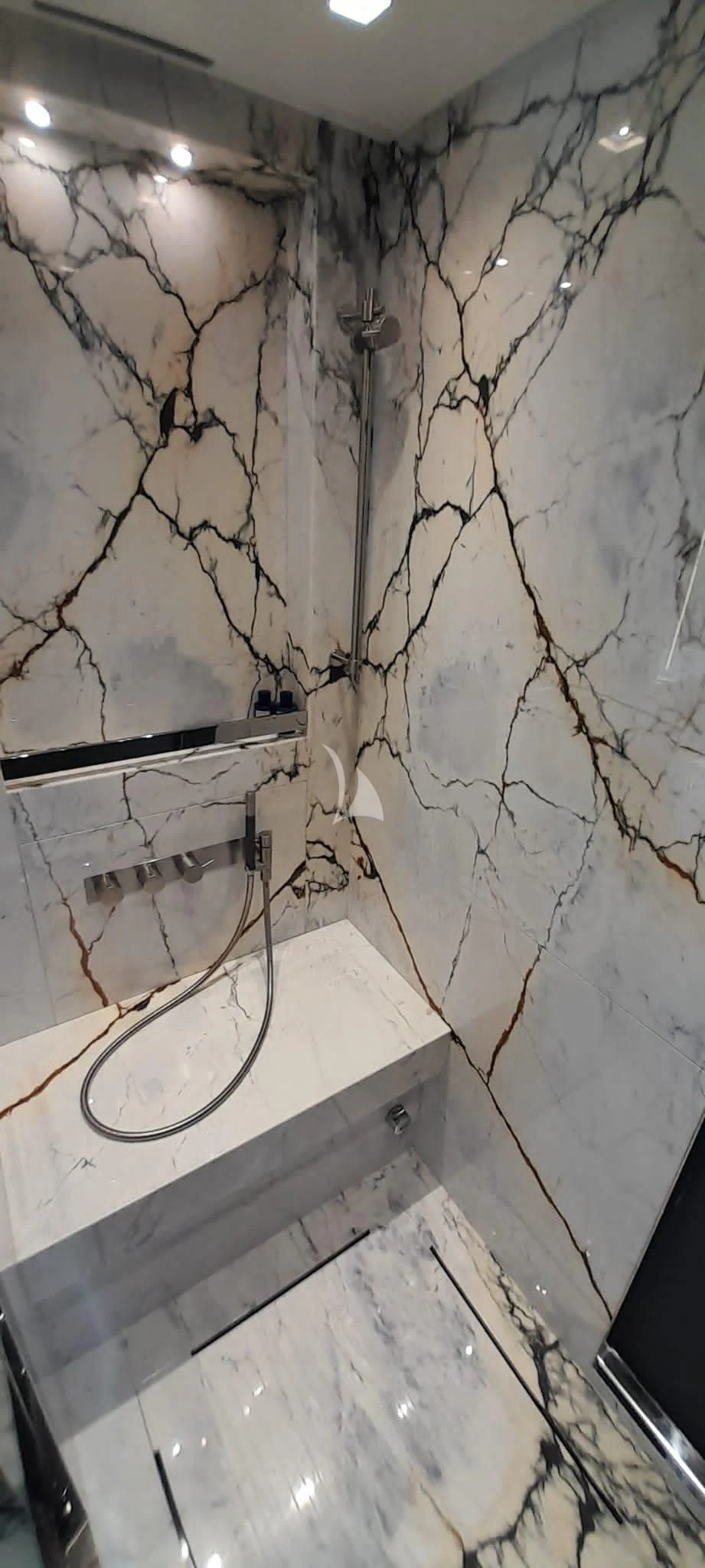 a room with a broken wall aboard SSL Yacht for Sale