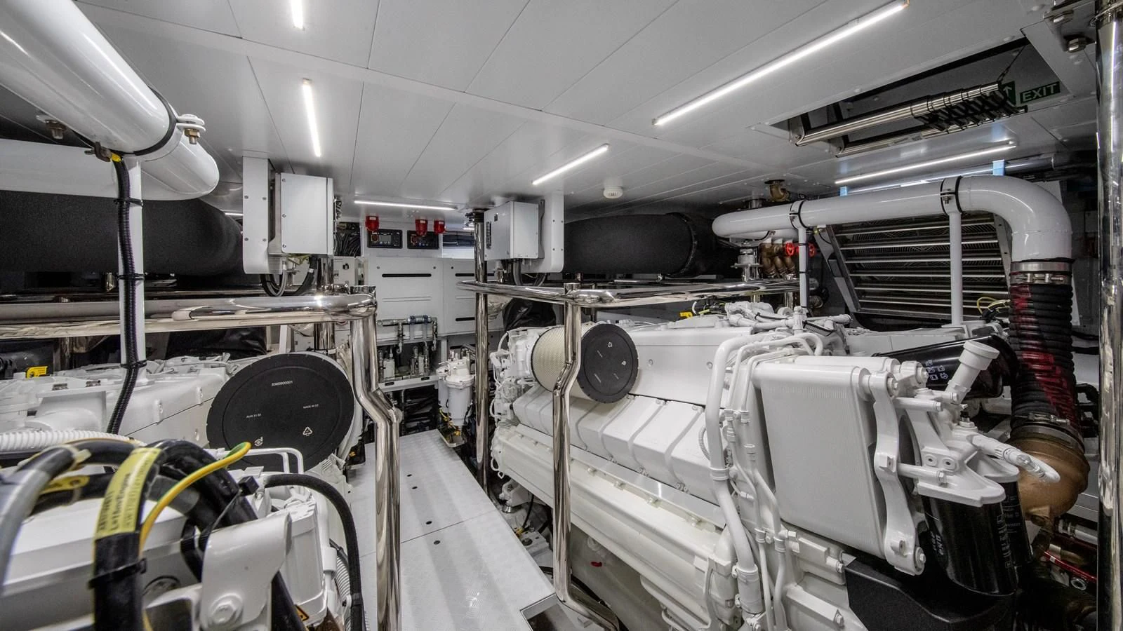 a room with machinery aboard SSL Yacht for Sale