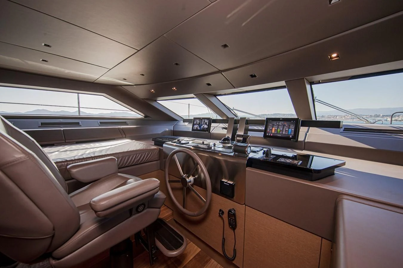inside of a car aboard SSL Yacht for Sale