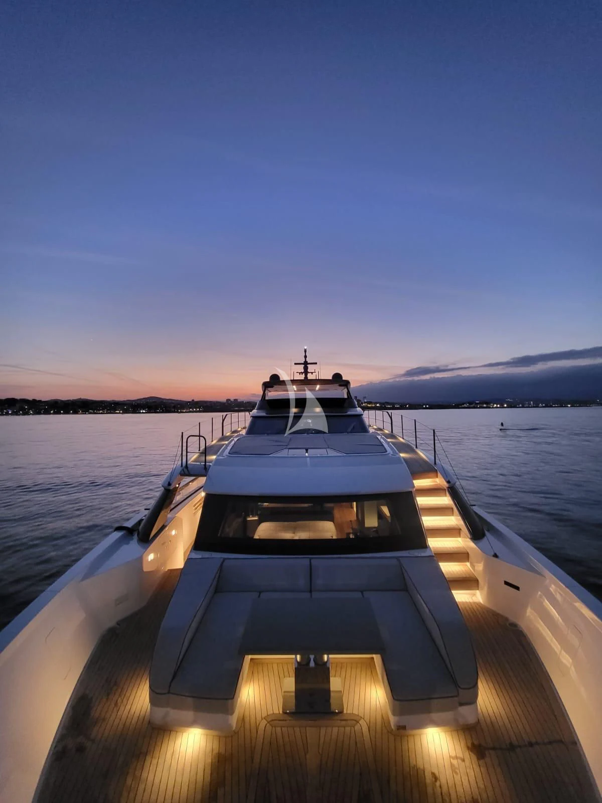 a boat on a body of water aboard SSL Yacht for Sale