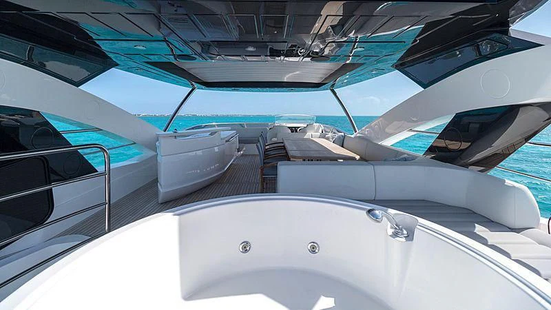 the interior of a car aboard SYNERGY Yacht for Sale