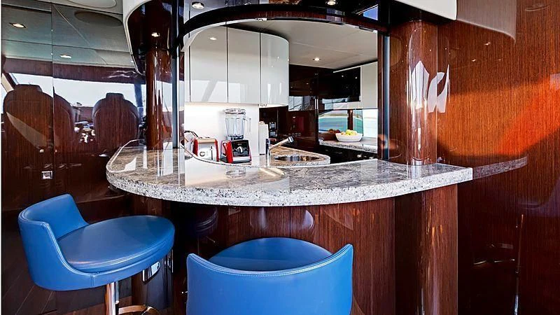 a kitchen with a countertop aboard SYNERGY Yacht for Sale