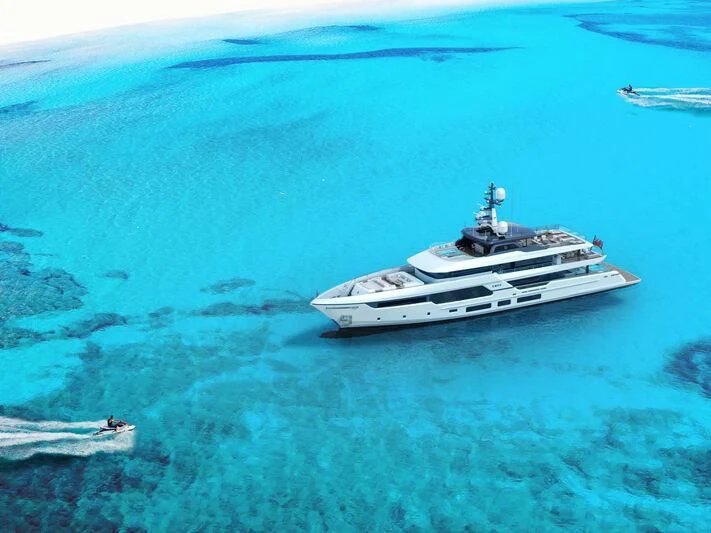 a boat in the water aboard ENZO Yacht for Sale