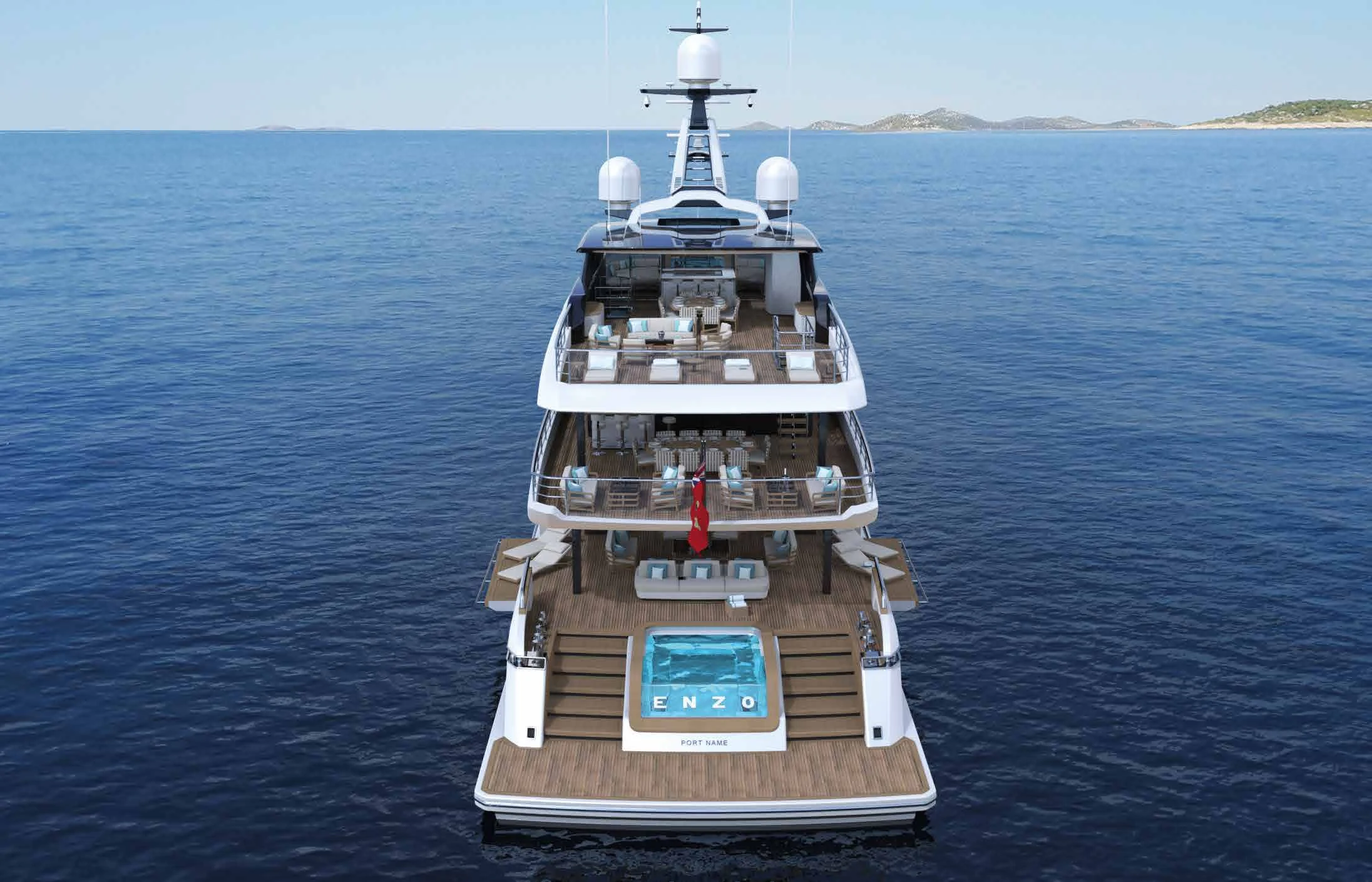 a ship in the water aboard ENZO Yacht for Sale
