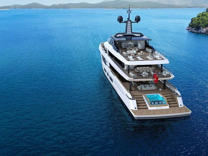 a ship in the water aboard ENZO Yacht for Sale