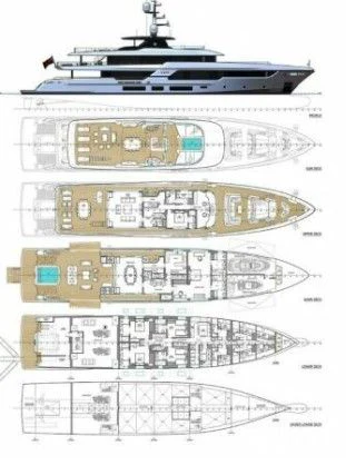 diagram aboard ENZO Yacht for Sale