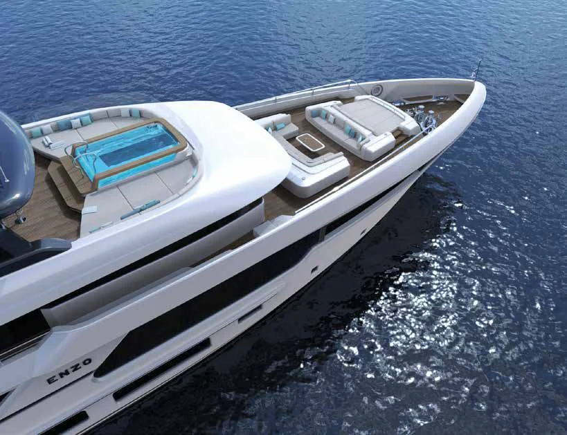 a boat on the water aboard ENZO Yacht for Sale