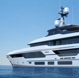 a large white yacht aboard ENZO Yacht for Sale