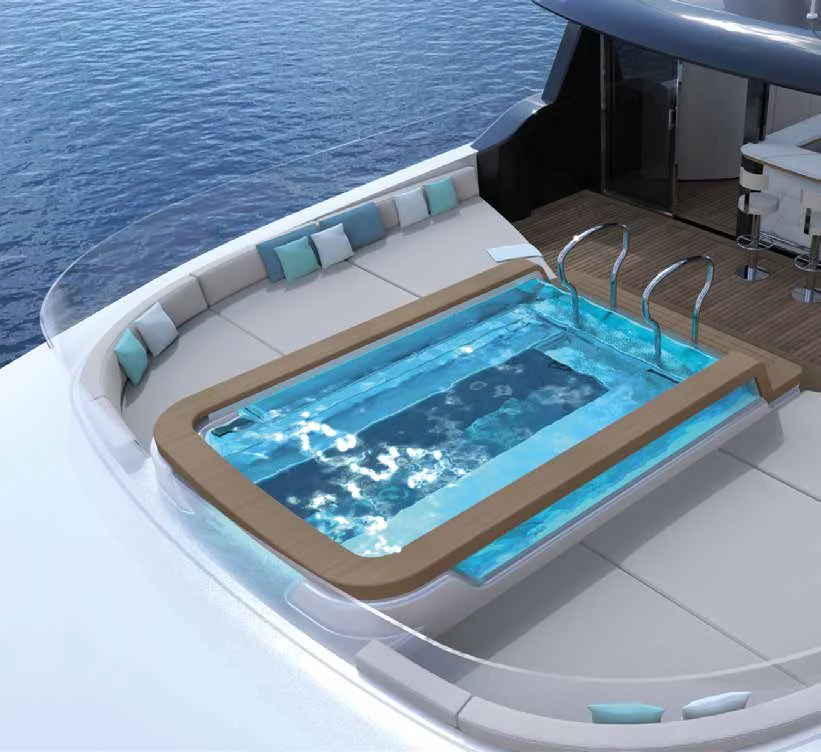 a pool in a pool aboard ENZO Yacht for Sale