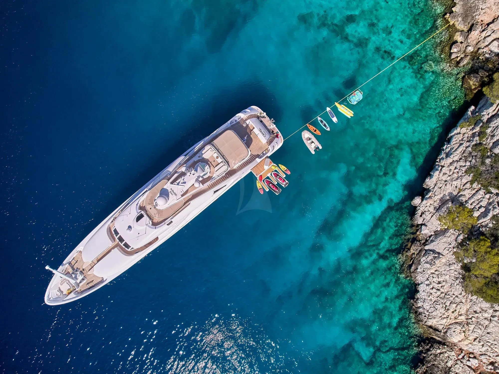 a boat in the water aboard OASIS Yacht for Sale