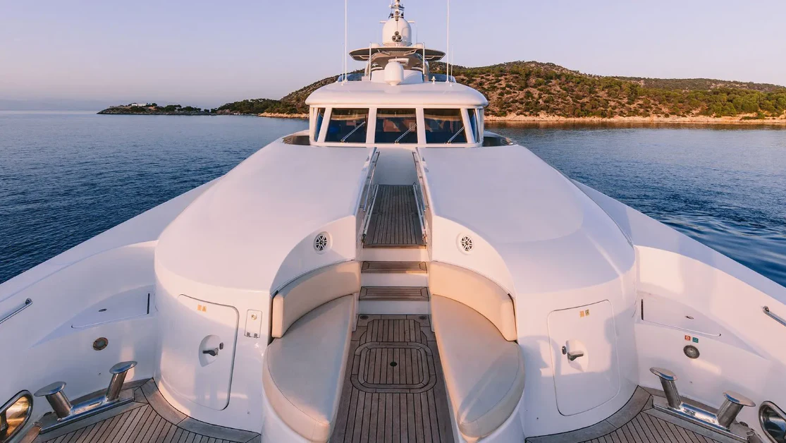 a boat on the water aboard OASIS Yacht for Sale