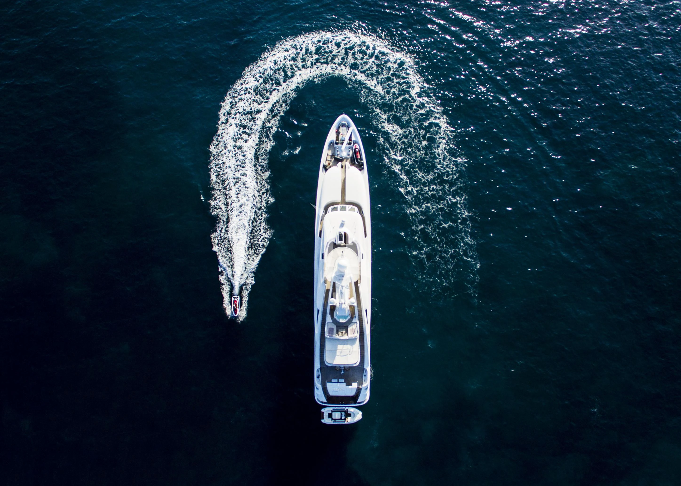a boat in the water aboard OASIS Yacht for Sale