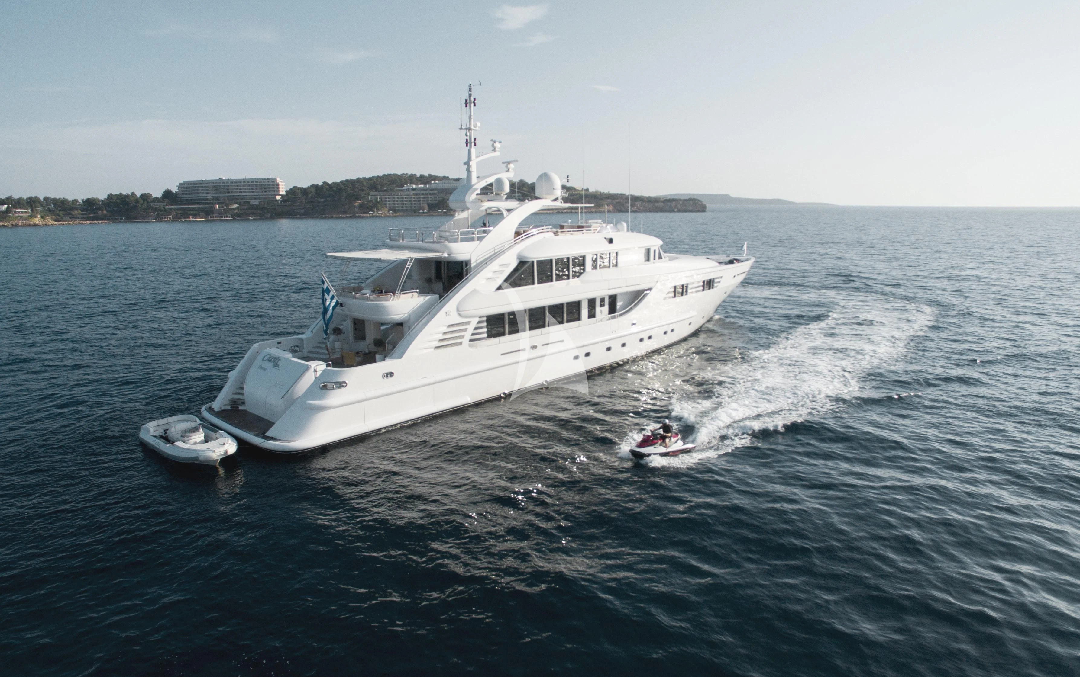 a boat on the water aboard OASIS Yacht for Sale