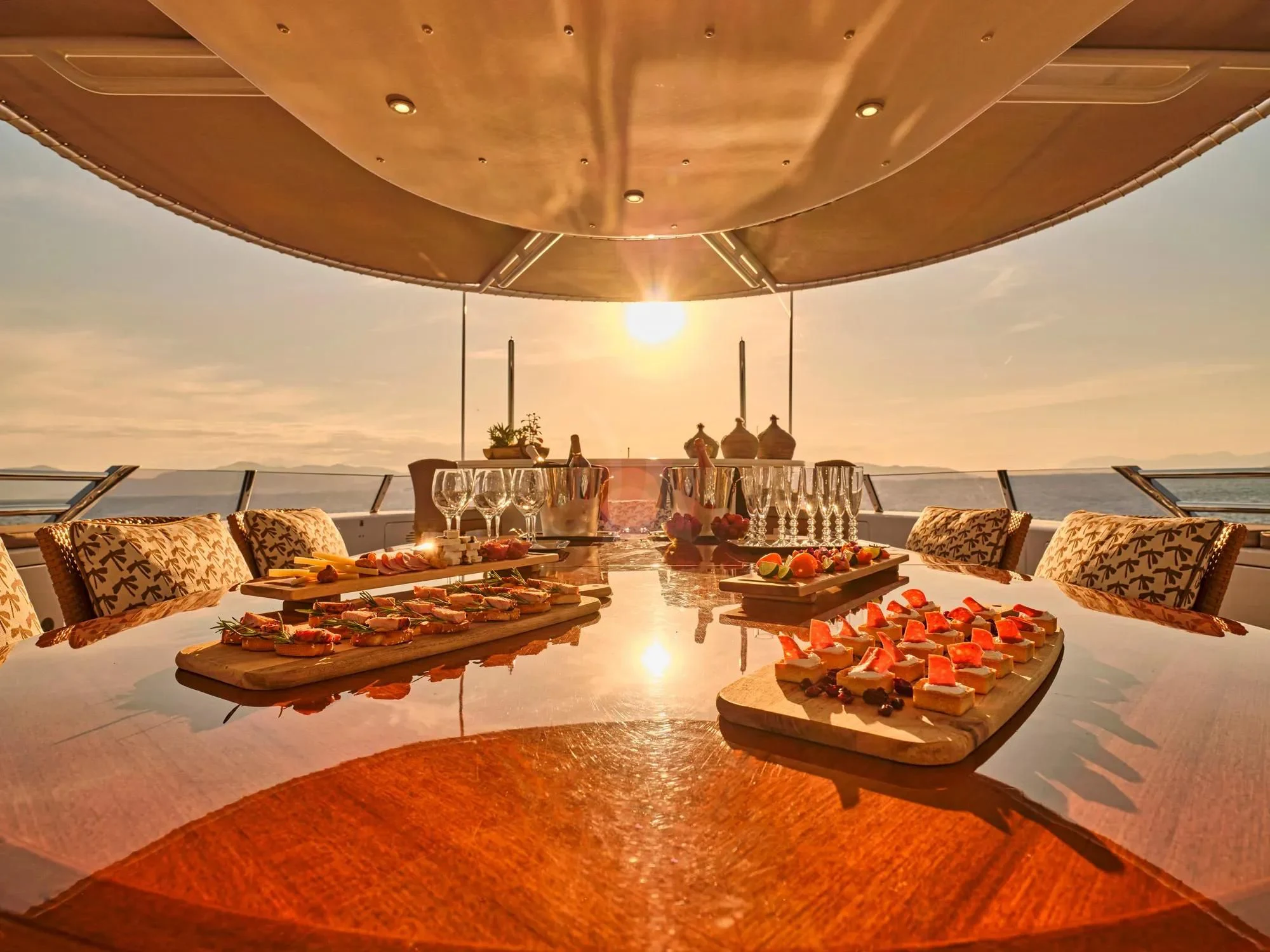 a large room with a large ship aboard OASIS Yacht for Sale
