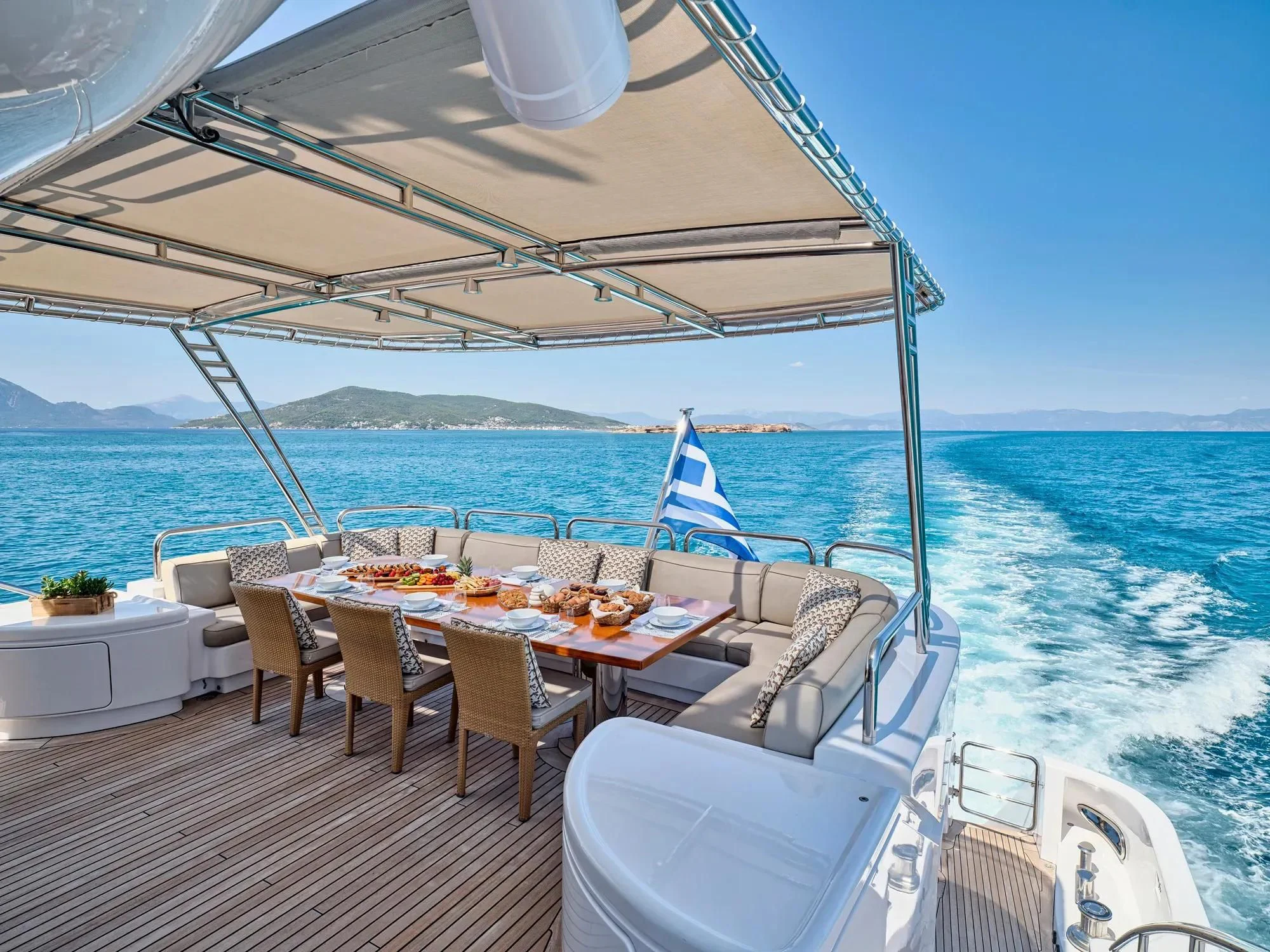 a boat on the water aboard OASIS Yacht for Sale