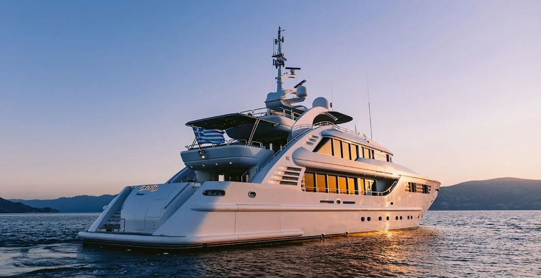 a boat on the water aboard OASIS Yacht for Sale