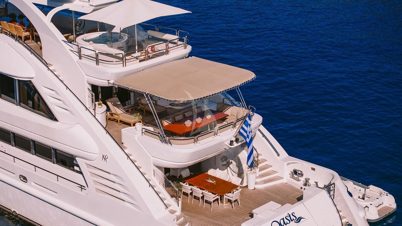 a boat on the water aboard OASIS Yacht for Sale