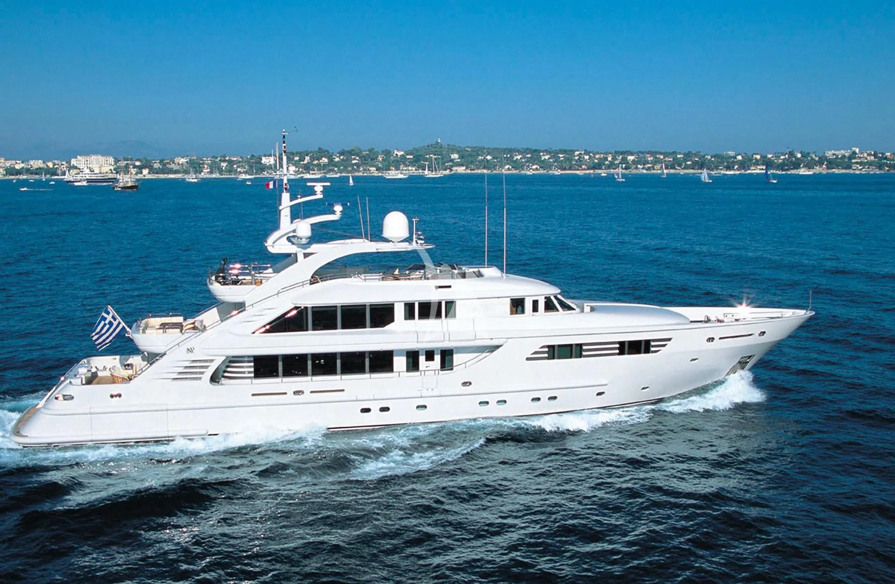 a large white yacht aboard OASIS Yacht for Sale