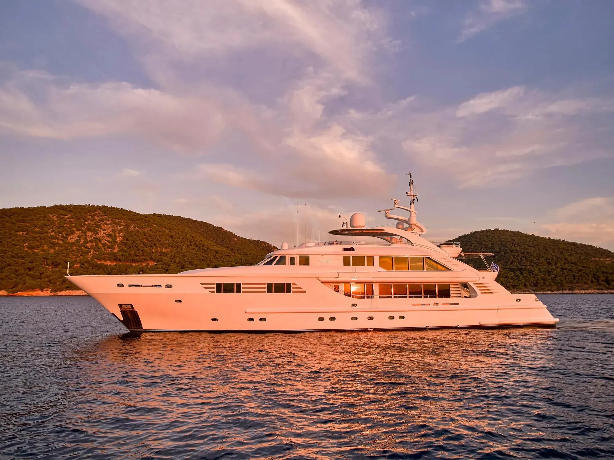 a boat on the water aboard OASIS Yacht for Sale
