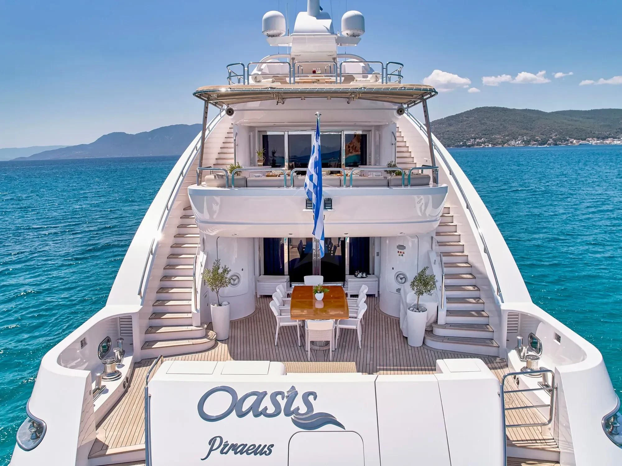 a boat on the water aboard OASIS Yacht for Sale