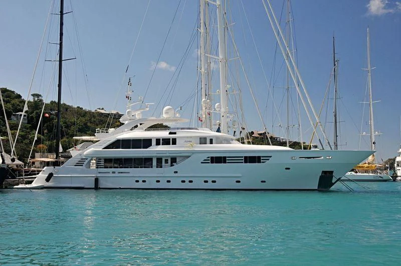 a boat in the water aboard OASIS Yacht for Sale