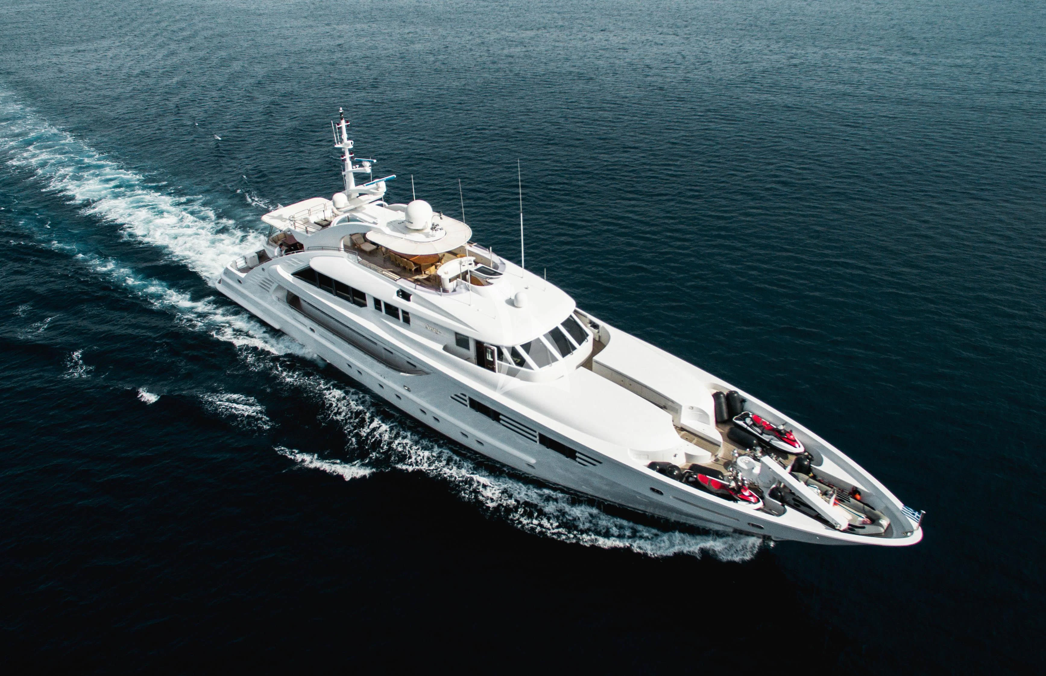 a high angle view of a ship aboard OASIS Yacht for Sale