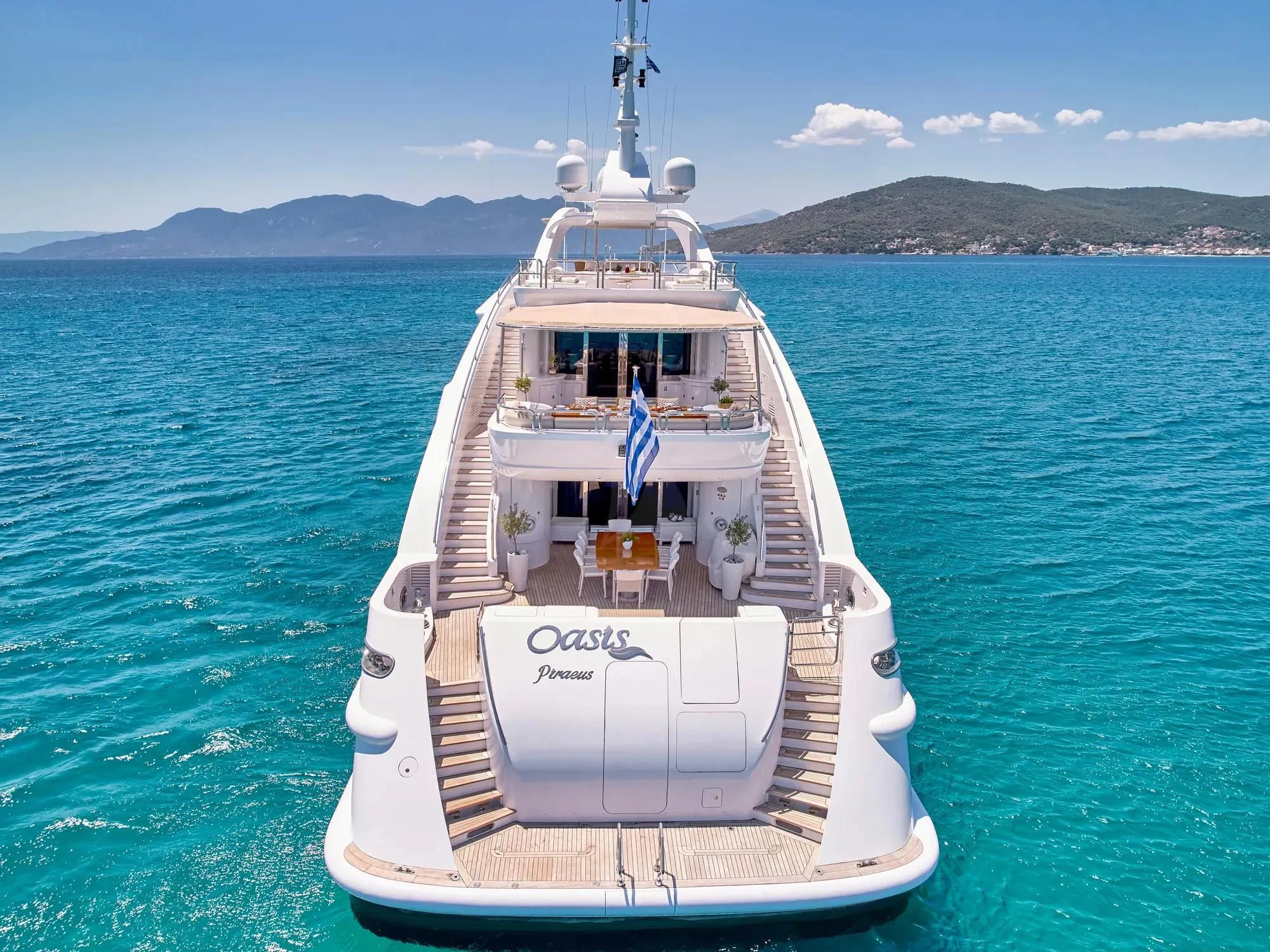 a boat in the water aboard OASIS Yacht for Sale