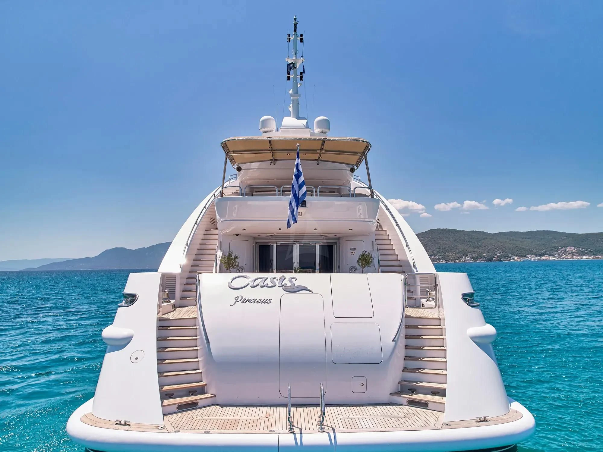 a boat in the water aboard OASIS Yacht for Sale