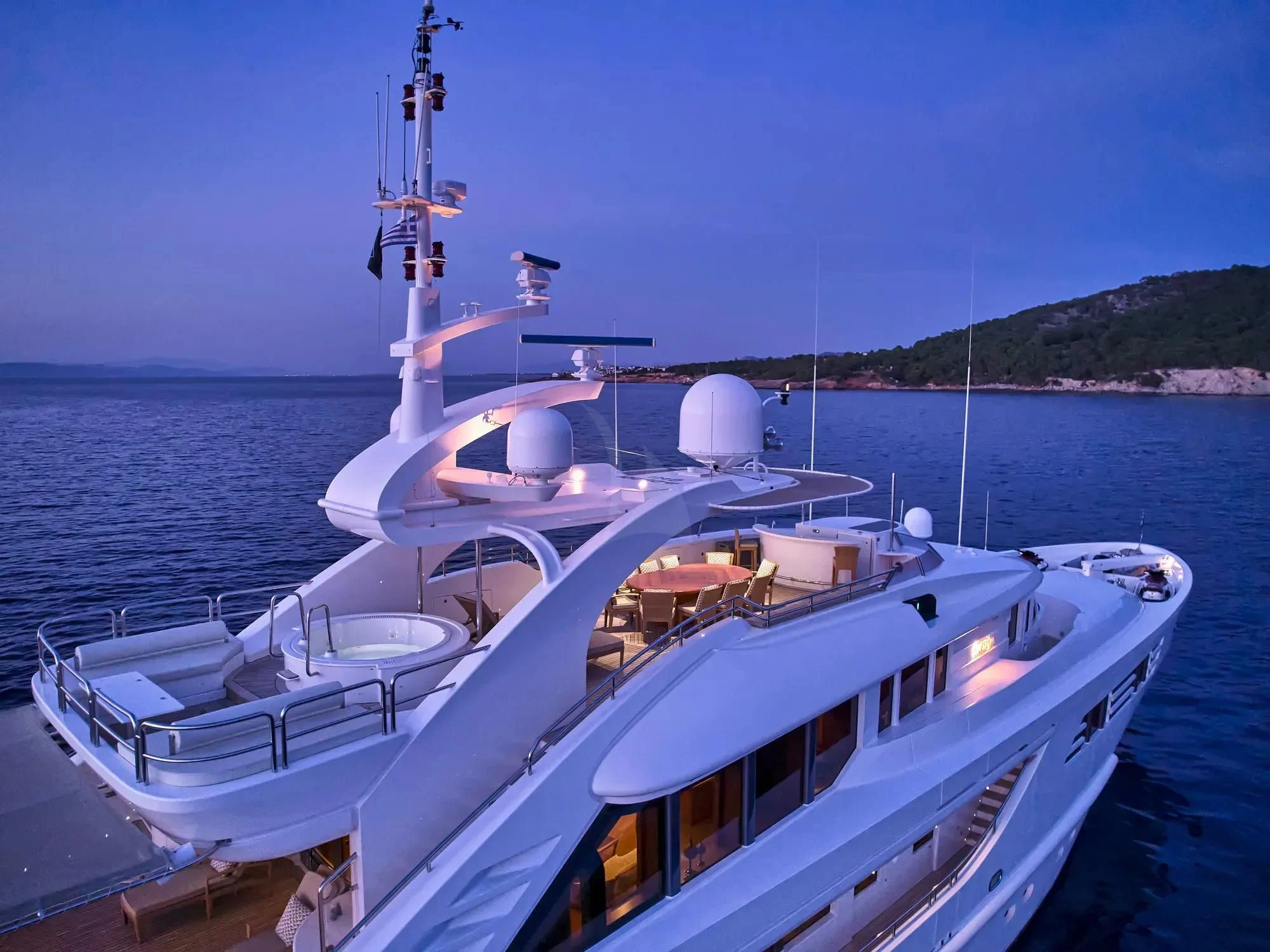a boat on the water aboard OASIS Yacht for Sale