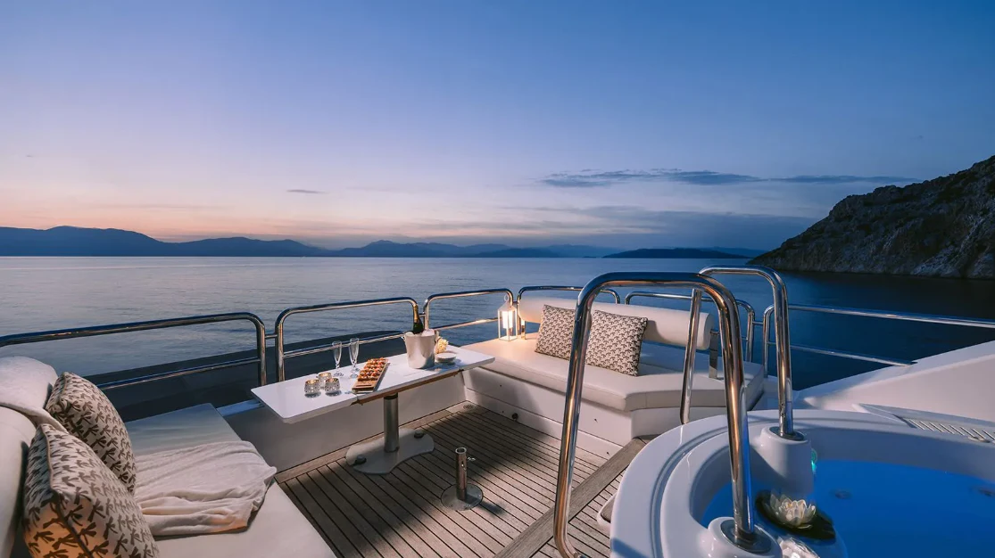 a boat on the water aboard OASIS Yacht for Sale