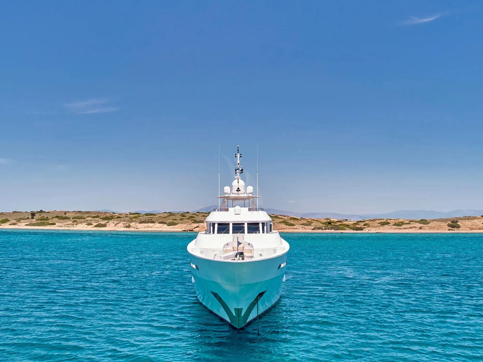 a boat in the water aboard OASIS Yacht for Sale