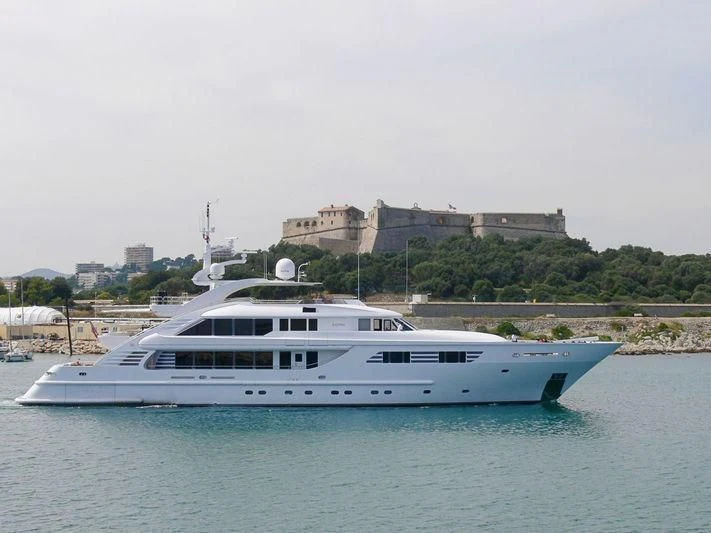 a boat in the water aboard OASIS Yacht for Sale