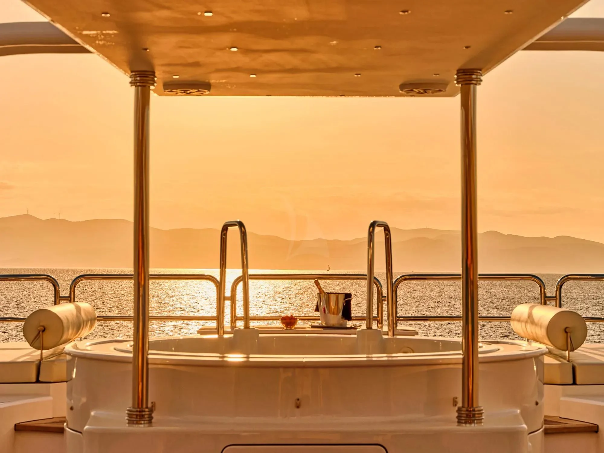 a large white sink aboard OASIS Yacht for Sale
