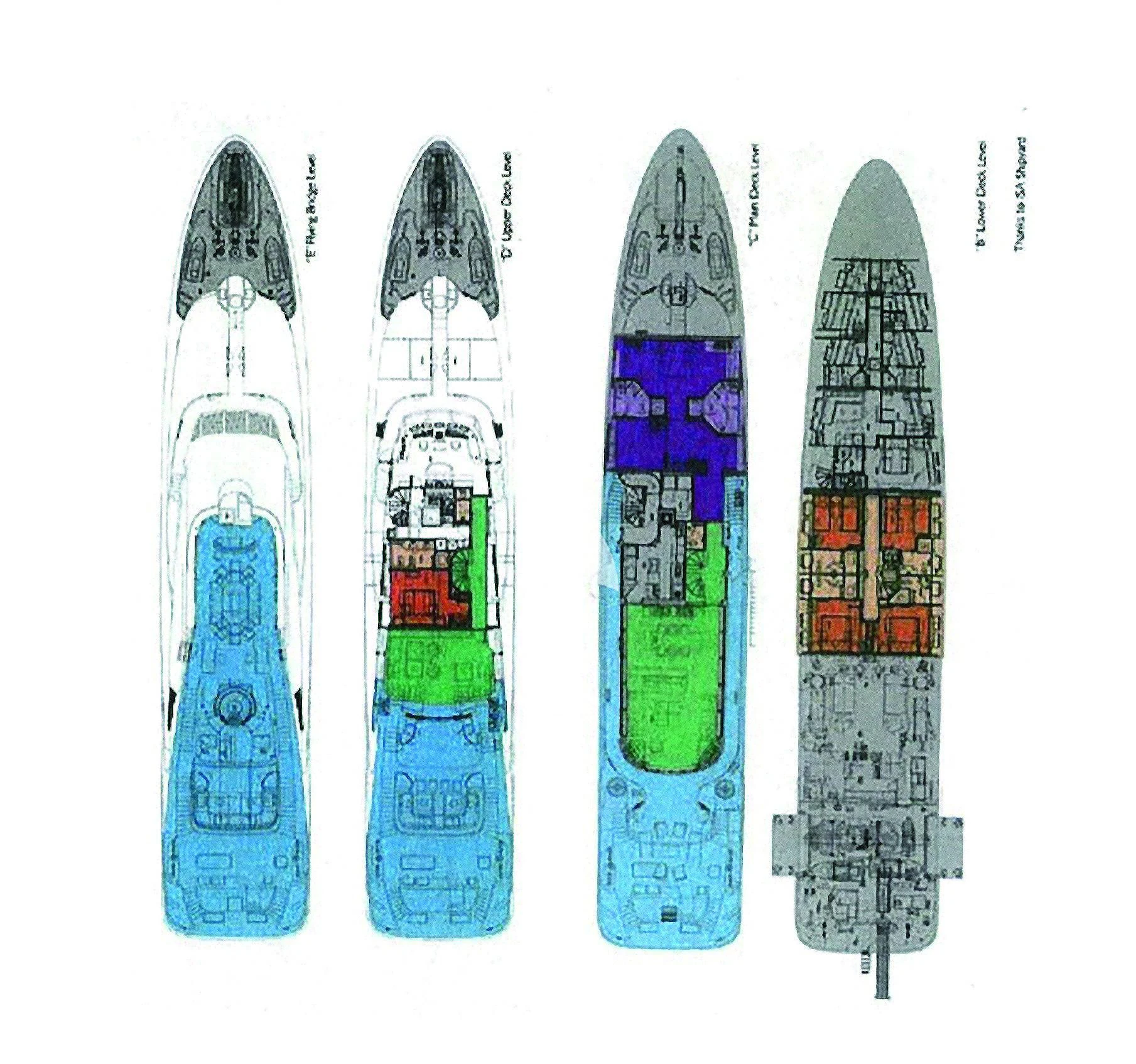 a group of snowboards aboard OASIS Yacht for Sale