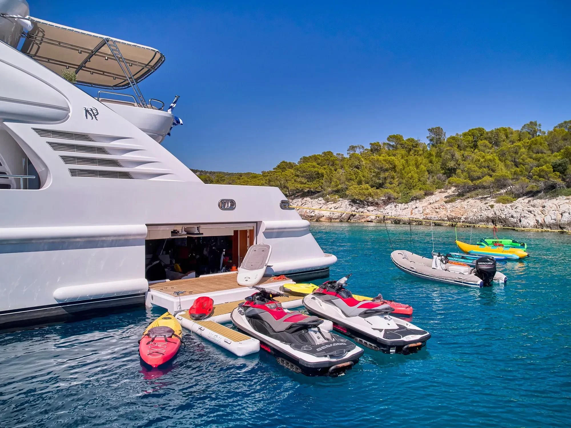 boats in the water aboard OASIS Yacht for Sale