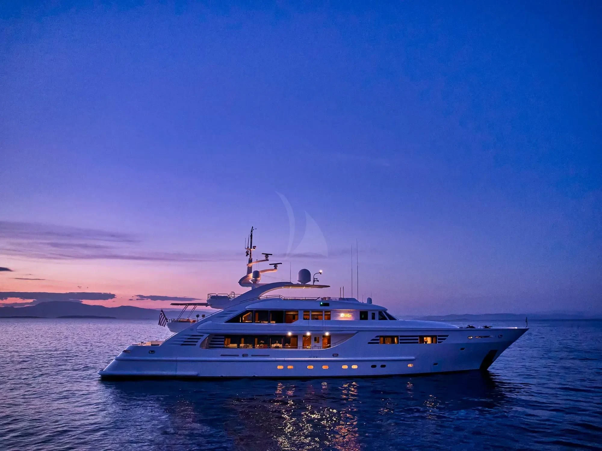 a boat in the water aboard OASIS Yacht for Sale