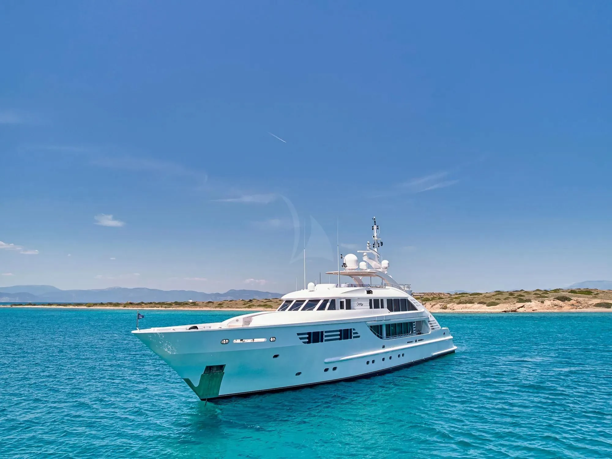 a boat in the water aboard OASIS Yacht for Sale