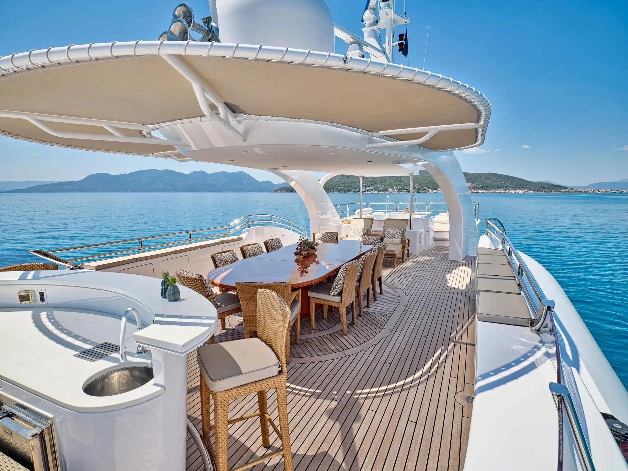 a boat on the water aboard OASIS Yacht for Sale