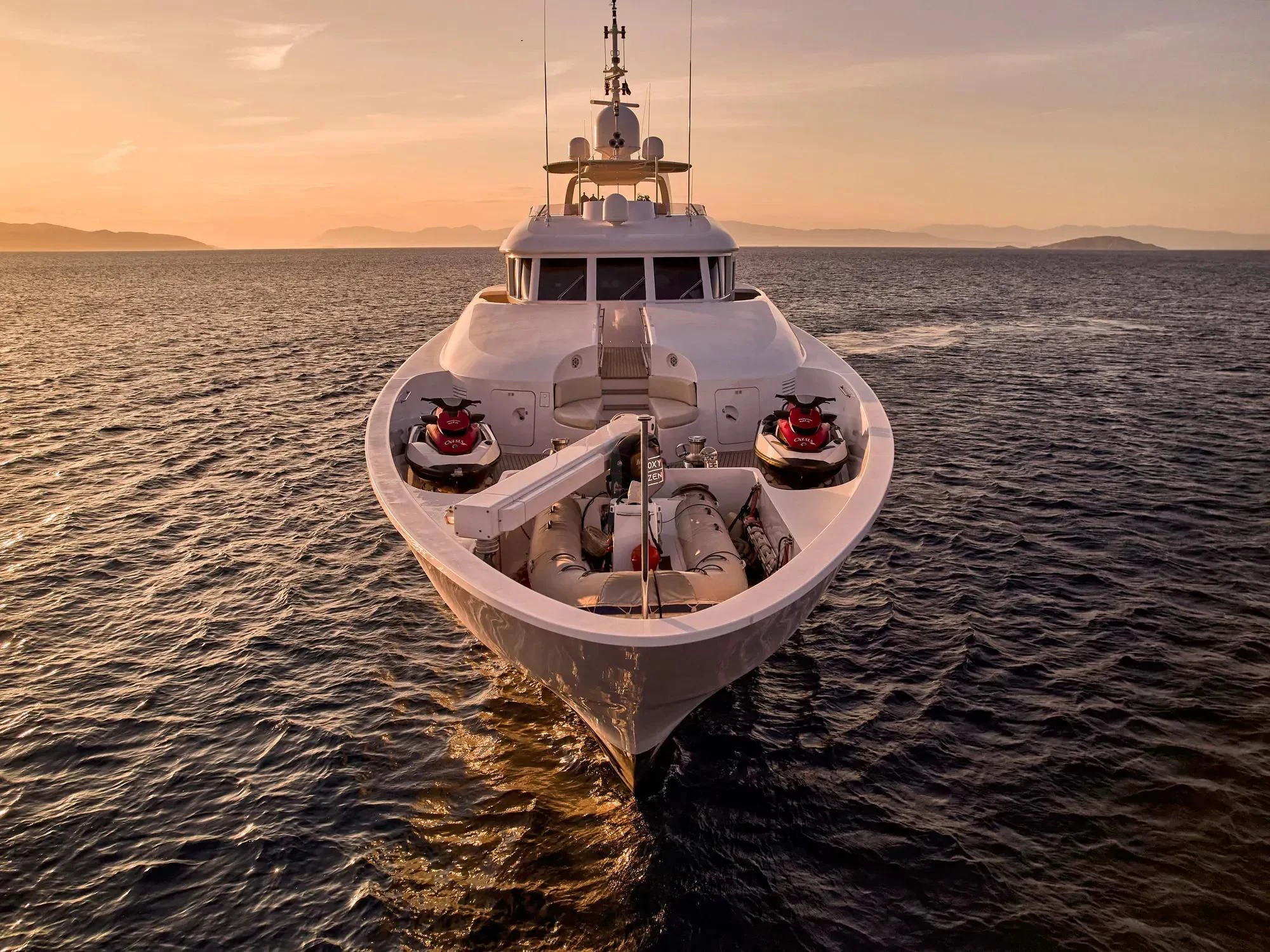 a boat in the water aboard OASIS Yacht for Sale